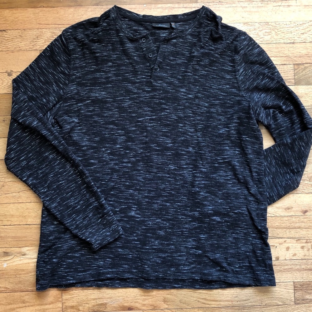 Marc Anthony Slim Fit Black Henley Size XXL